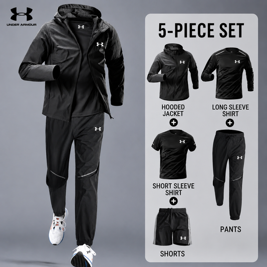 70% OFF + FREE GIFT | Men's Quick-Dry 5-Piece Activewear Set (Buy 2+ Get a Bonus Gift)