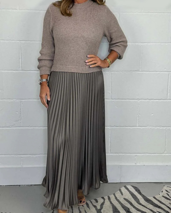 Flow Pleated Long Dress